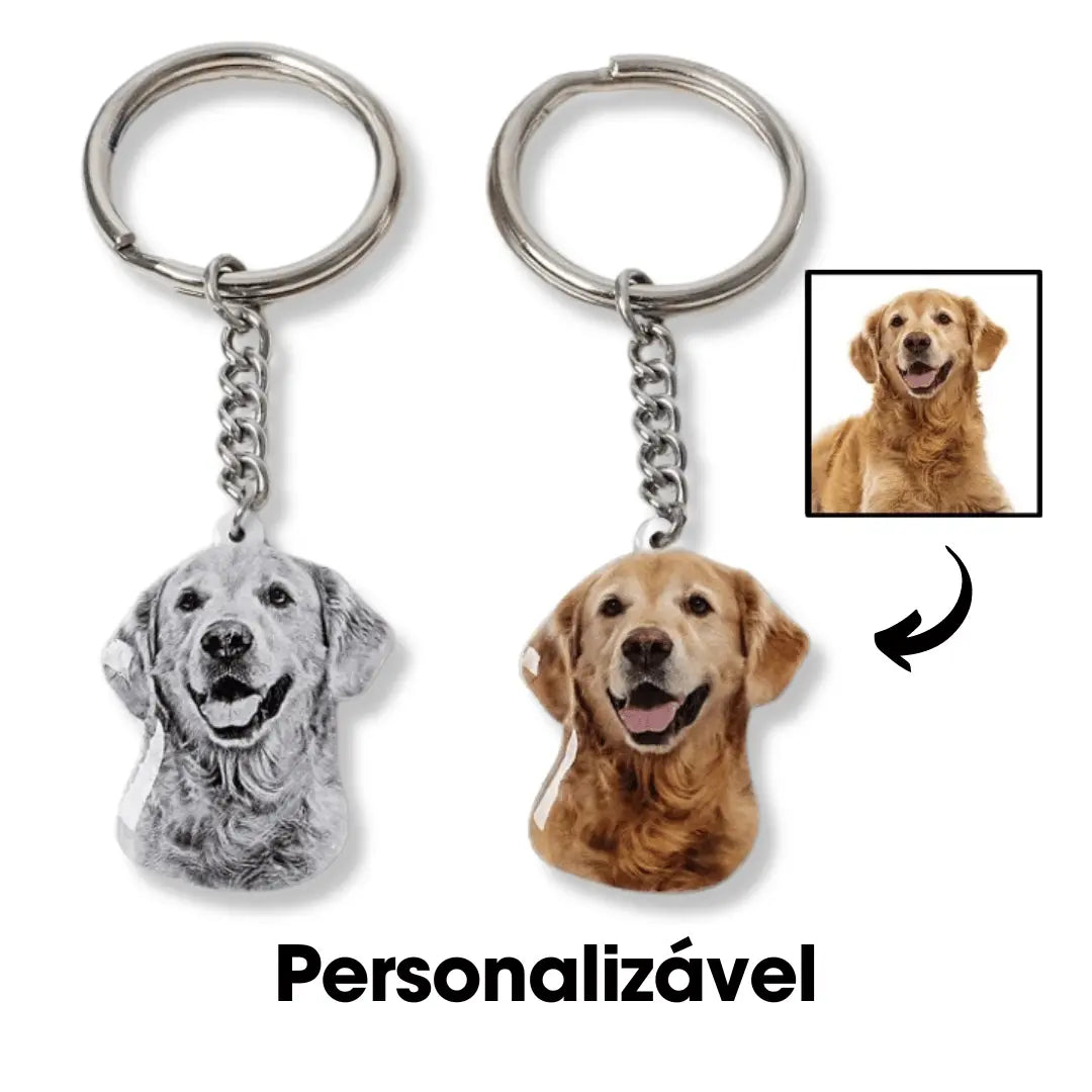 Chaveiro Pets Personalizável + Brinde Caixinha Presente